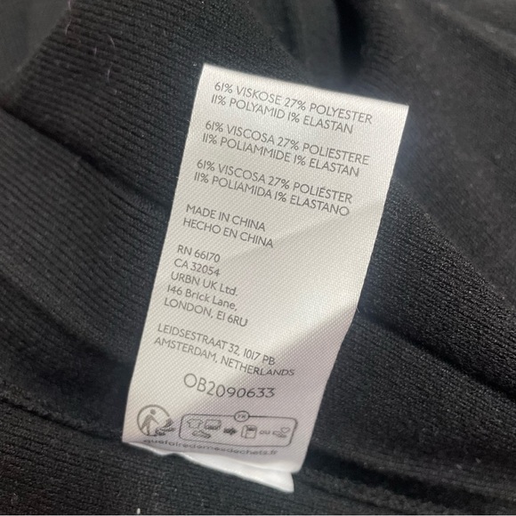 NWT Free People Emmy Mini Knit Black Dress size S, XL - Picture 7 of 9